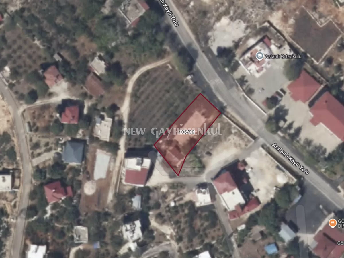 Aslanlı’da (Akkuyu) 1061 m² Satılık Arsa ve Müstakil Ev